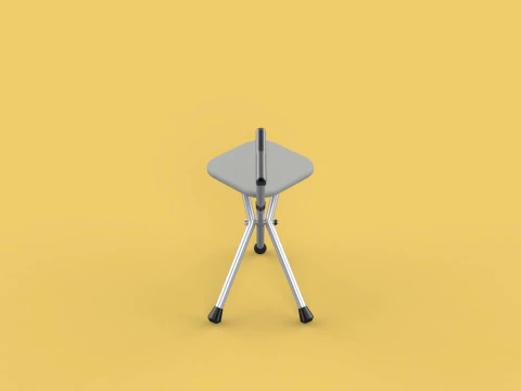 STICK CANE CHAIR WALKING SEAT STOOL POLE CRUTCH FOLDING PORTABLE 3D Model
