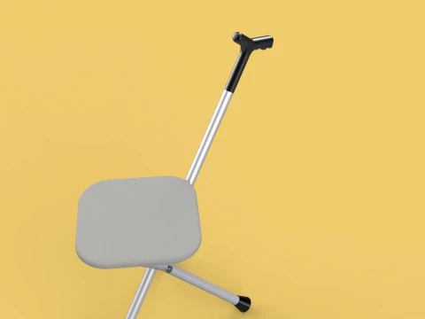 STICK CANE CHAIR WALKING SEAT STOOL POLE CRUTCH FOLDING PORTABLE 3D Model