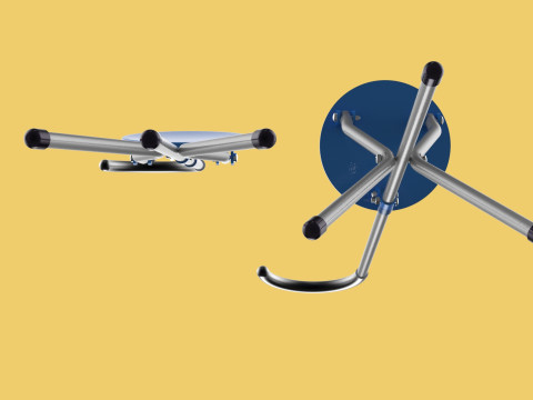 TRIPOD STICK CANE CHAIR WALKING SEAT STOOL POLE FOLDING PORTABLE 3D मॉडल