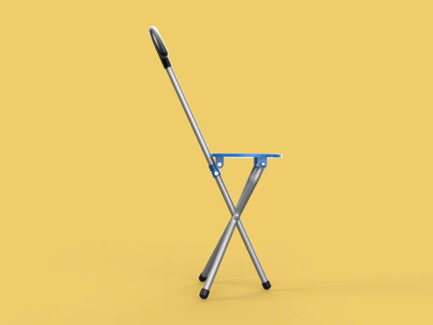 TRIPOD STICK CANE CHAIR WALKING SEAT STOOL POLE FOLDING PORTABLE 3D Model