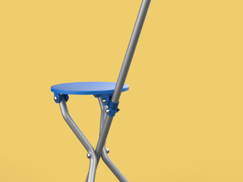 TRIPOD STICK CANE CHAIR WALKING SEAT STOOL POLE FOLDING PORTABLE 3D मॉडल