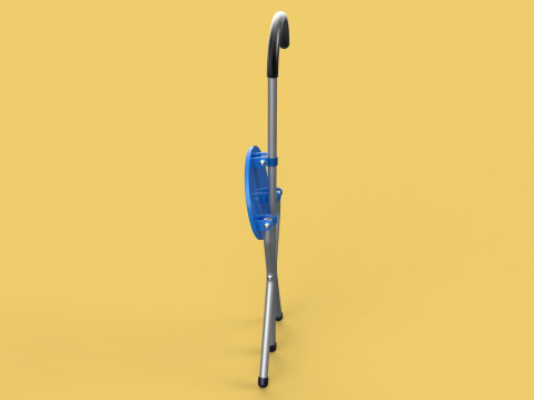 TRIPOD STICK CANE CHAIR WALKING SEAT STOOL POLE FOLDING PORTABLE 3D मॉडल