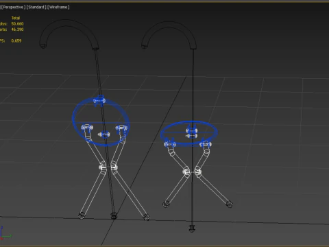 TRIPOD STICK CANE CHAIR WALKING SEAT STOOL POLE FOLDING PORTABLE 3D Model