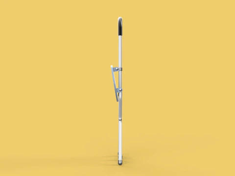 WALKING STICK CANE CHAIR SEAT STOOL POLE CRUTCH FOLDING PORTABLE 3D Model