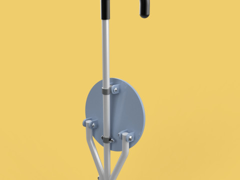 WALKING STICK CANE CHAIR SEAT STOOL POLE CRUTCH FOLDING PORTABLE Modèle 3D