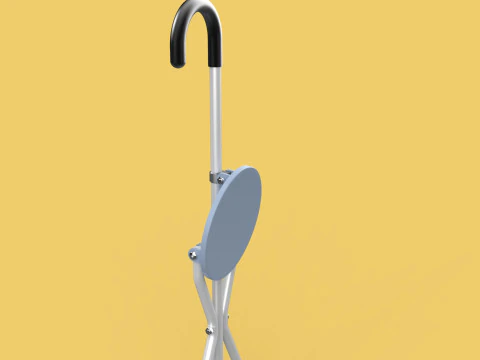 WALKING STICK CANE CHAIR SEAT STOOL POLE CRUTCH FOLDING PORTABLE 3D Model