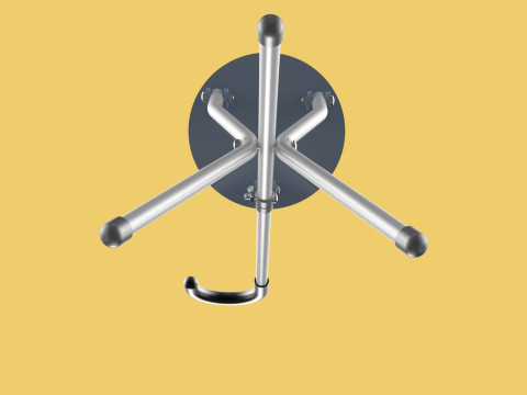 WALKING STICK CANE CHAIR SEAT STOOL POLE CRUTCH FOLDING PORTABLE Modèle 3D