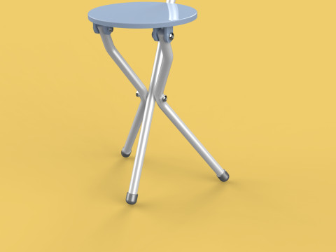 WALKING STICK CANE CHAIR SEAT STOOL POLE CRUTCH FOLDING PORTABLE Modèle 3D