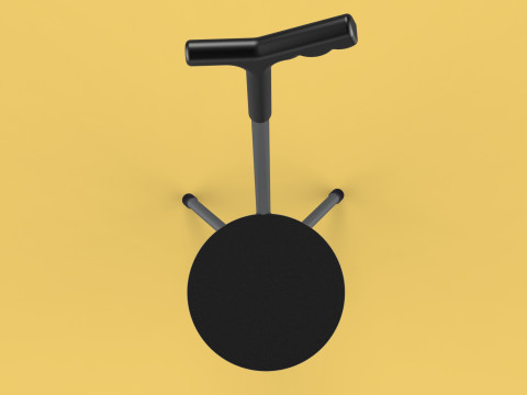 WALKER STICK CANE CHAIR SEAT STOOL TREKKING POLE FOLDING COMPACT 3D Model