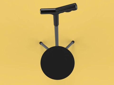 WALKER STICK CANE CHAIR SEAT STOOL TREKKING POLE FOLDING COMPACT 3D Model