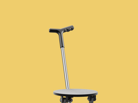 WALKER STICK CANE CHAIR SEAT STOOL TREKKING POLE FOLDING COMPACT 3D Model