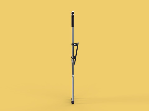 WALKER STICK CANE CHAIR SEAT STOOL TREKKING POLE FOLDING COMPACT 3D Model