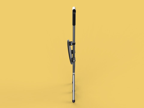 WALKER STICK CANE CHAIR SEAT STOOL TREKKING POLE FOLDING COMPACT 3D Model