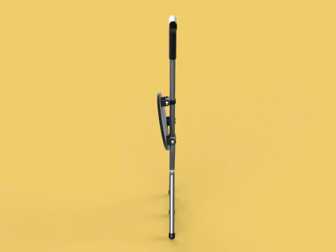 WALKER STICK CANE CHAIR SEAT STOOL TREKKING POLE FOLDING COMPACT 3D Model