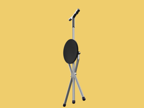 WALKER STICK CANE CHAIR SEAT STOOL TREKKING POLE FOLDING COMPACT 3D Model