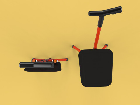 POLE STICK CANE CHAIR WALKING SEAT STOOL CRUTCH FOLDING PORTABLE 3D मॉडल