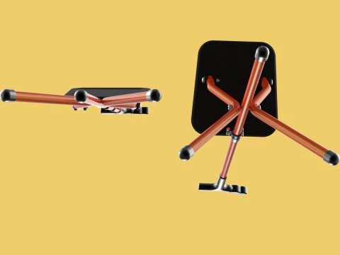 POLE STICK CANE CHAIR WALKING SEAT STOOL CRUTCH FOLDING PORTABLE 3D Model