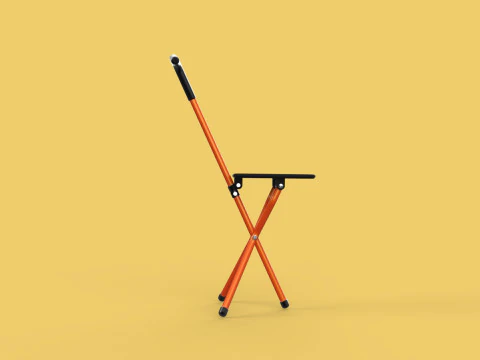 POLE STICK CANE CHAIR WALKING SEAT STOOL CRUTCH FOLDING PORTABLE 3D Model