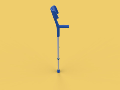 WALKING FOREARM CRUTCH ELBOW ARM LOFSTRAND CRUTCHES STICK CANE 3D Model