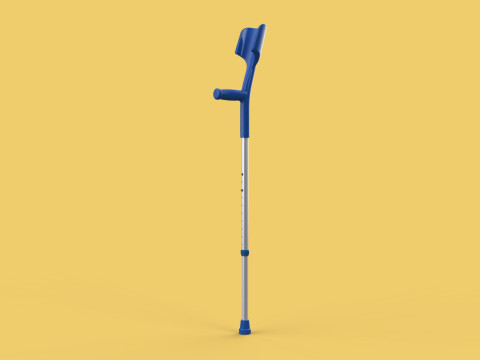 WALKING FOREARM CRUTCH ELBOW ARM LOFSTRAND CRUTCHES STICK CANE 3D Model