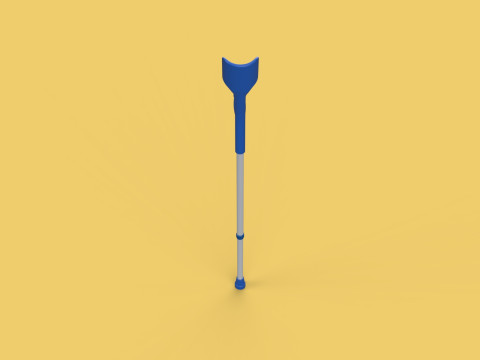 WALKING FOREARM CRUTCH ELBOW ARM LOFSTRAND CRUTCHES STICK CANE 3D Model