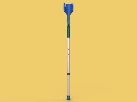 WALKING FOREARM CRUTCH ELBOW ARM LOFSTRAND CRUTCHES STICK CANE 3D Model