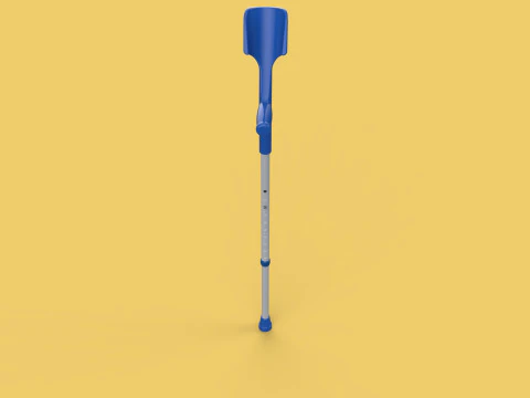 CAMINHADA ANTEBRA&Ccedil;O MULETA COTOVELO BRA&Ccedil;O LOFSTRAND MULETAS BAST&Atilde;O DE CANA Modelo 3D