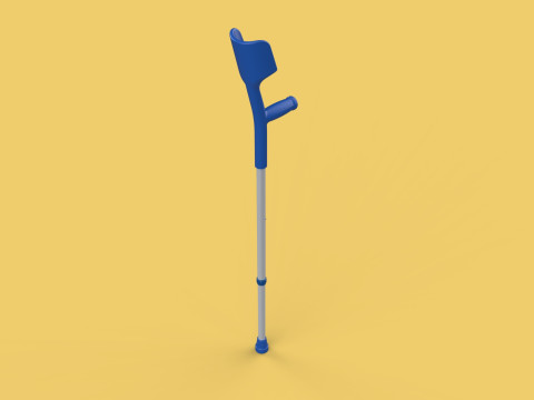 WALKING FOREARM CRUTCH ELBOW ARM LOFSTRAND CRUTCHES STICK CANE 3D Model