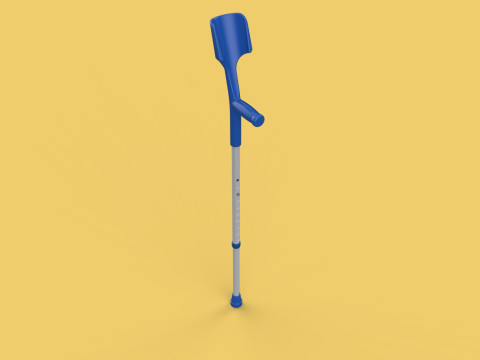 WALKING FOREARM CRUTCH ELBOW ARM LOFSTRAND CRUTCHES STICK CANE 3D Model