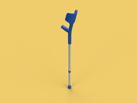 WALKING FOREARM CRUTCH ELBOW ARM LOFSTRAND CRUTCHES STICK CANE 3D Model