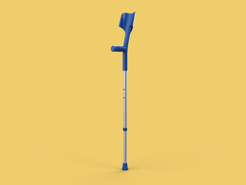WALKING FOREARM CRUTCH ELBOW ARM LOFSTRAND CRUTCHES STICK CANE 3D Model