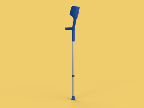 WALKING FOREARM CRUTCH ELBOW ARM LOFSTRAND CRUTCHES STICK CANE 3D Model