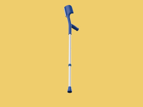 WALKING FOREARM CRUTCH ELBOW ARM LOFSTRAND CRUTCHES STICK CANE 3D Model