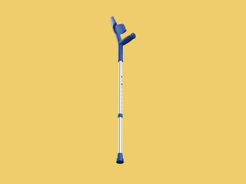 WALKING FOREARM CRUTCH ELBOW ARM LOFSTRAND CRUTCHES STICK CANE 3D Model