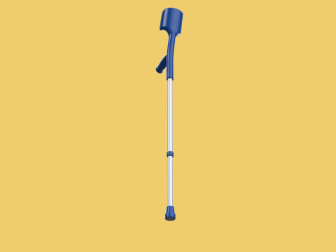 WALKING FOREARM CRUTCH ELBOW ARM LOFSTRAND CRUTCHES STICK CANE 3D Model