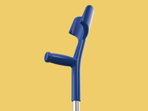 CAMINHADA ANTEBRA&Ccedil;O MULETA COTOVELO BRA&Ccedil;O LOFSTRAND MULETAS BAST&Atilde;O DE CANA Modelo 3D