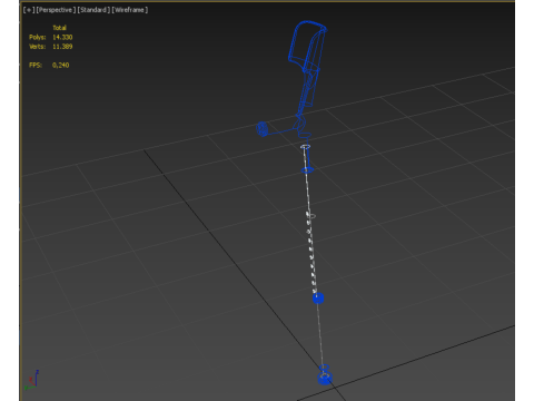 WALKING FOREARM CRUTCH ELBOW ARM LOFSTRAND CRUTCHES STICK CANE 3D Model