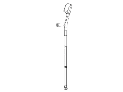 CAMINHADA ANTEBRA&Ccedil;O MULETA COTOVELO BRA&Ccedil;O LOFSTRAND MULETAS BAST&Atilde;O DE CANA Modelo 3D