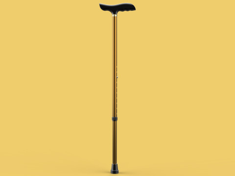 ADJUSTABLE WALKING AIDS ELDERLY SENIOR STICK CANE TREKKING POLE 3D Model
