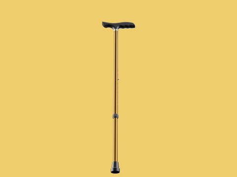 ADJUSTABLE WALKING AIDS ELDERLY SENIOR STICK CANE TREKKING POLE 3D Model