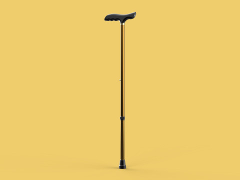 ADJUSTABLE WALKING AIDS ELDERLY SENIOR STICK CANE TREKKING POLE 3D Model