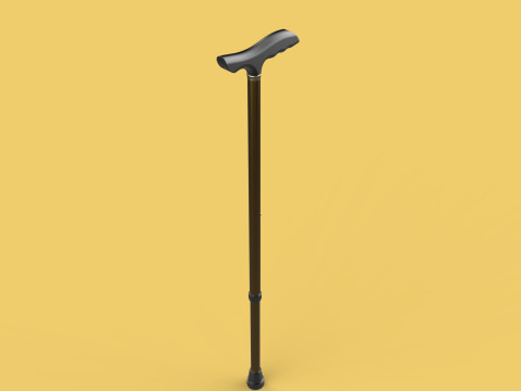 ADJUSTABLE WALKING AIDS ELDERLY SENIOR STICK CANE TREKKING POLE 3D Model