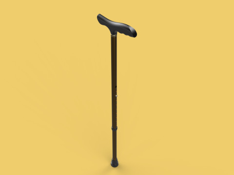 ADJUSTABLE WALKING AIDS ELDERLY SENIOR STICK CANE TREKKING POLE 3D Model