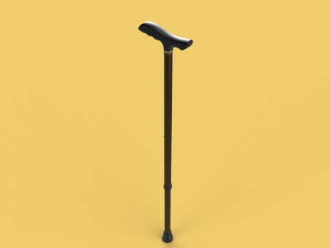 ADJUSTABLE WALKING AIDS ELDERLY SENIOR STICK CANE TREKKING POLE 3D Model