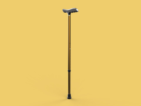 ADJUSTABLE WALKING AIDS ELDERLY SENIOR STICK CANE TREKKING POLE 3D Model