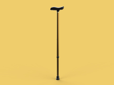 ADJUSTABLE WALKING AIDS ELDERLY SENIOR STICK CANE TREKKING POLE 3D Model
