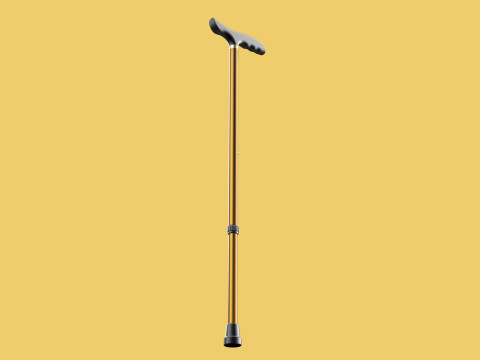 ADJUSTABLE WALKING AIDS ELDERLY SENIOR STICK CANE TREKKING POLE 3D Model