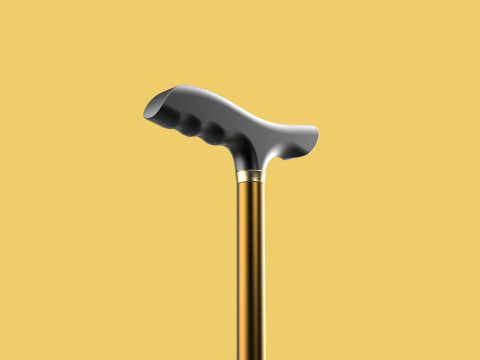 ADJUSTABLE WALKING AIDS ELDERLY SENIOR STICK CANE TREKKING POLE 3D Model