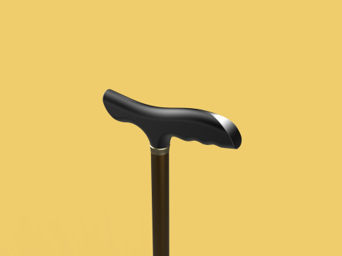 ADJUSTABLE WALKING AIDS ELDERLY SENIOR STICK CANE TREKKING POLE 3D Model