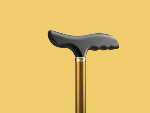 ADJUSTABLE WALKING AIDS ELDERLY SENIOR STICK CANE TREKKING POLE 3D Model